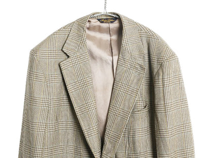 90s USA製 ブルックスブラザーズ テーラード ジャケット メンズ L 程/ オールド ブレザー ウール チェック トラッド シンプル マルチカラー
