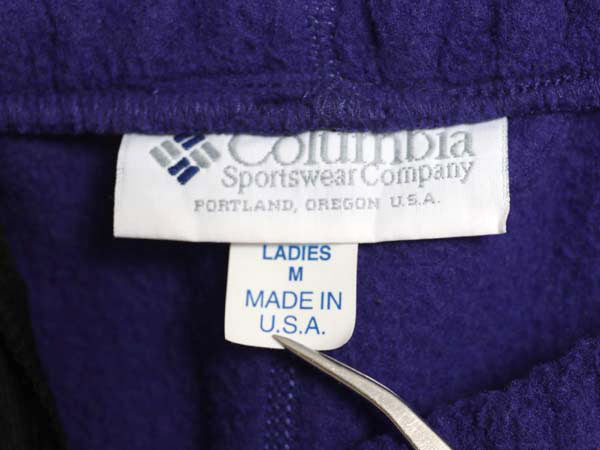 90s USA製 コロンビア フリース パンツ レディース M メンズ S 程/ オールド アウトドア ポケット付き イージーパンツ ヘビーウェイト 厚手
