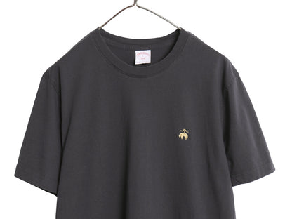 ブルックスブラザーズ 半袖 Tシャツ メンズ L ワンポイント ロゴ刺繍 カットソー コットン シンプル トップス ボックス ゆったり ブラック