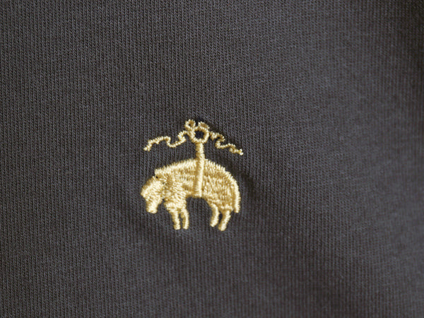 ブルックスブラザーズ 半袖 Tシャツ メンズ L ワンポイント ロゴ刺繍 カットソー コットン シンプル トップス ボックス ゆったり ブラック