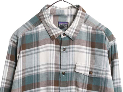 パタゴニア ロングスリーブ フィヨルド フランネル シャツ メンズ L 古着 19年製 アウトドア チェック ネルシャツ 長袖シャツ マルチカラー