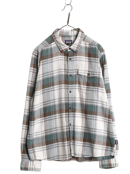 パタゴニア ロングスリーブ フィヨルド フランネル シャツ メンズ L 古着 19年製 アウトドア チェック ネルシャツ 長袖シャツ マルチカラー