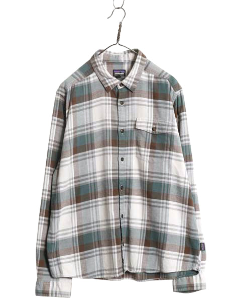 パタゴニア ロングスリーブ フィヨルド フランネル シャツ メンズ L 古着 19年製 アウトドア チェック ネルシャツ 長袖シャツ マルチカラー
