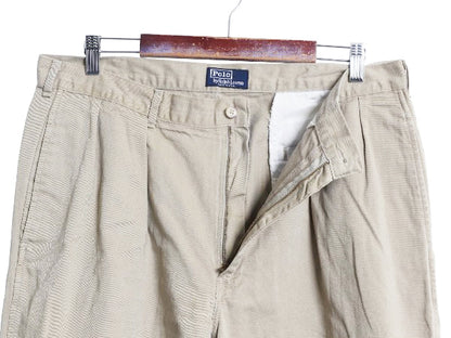 90s USA製 ポロ ラルフローレン コットン チノ パンツ メンズ 実寸 36 31.5 オールド スラックス チノパン ポロチノ ストレート ツータック