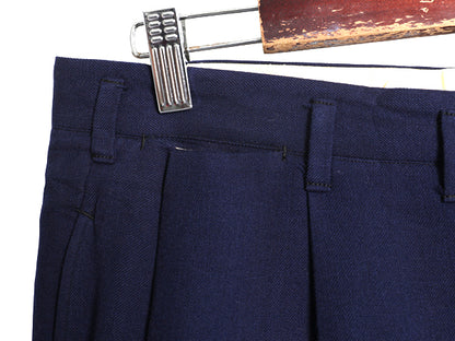 50s ウール スラックス パンツ メンズ 実寸 34 27 古着 ヴィンテージ ツータック ストレート トラウザー アルミ TALON ネイビー トラッド