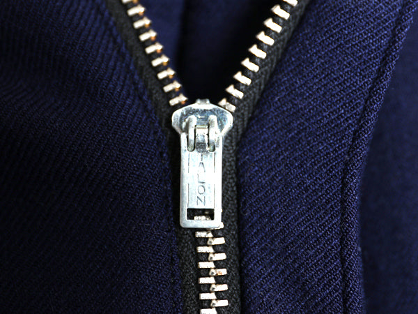 50s ウール スラックス パンツ メンズ 実寸 34 27 古着 ヴィンテージ ツータック ストレート トラウザー アルミ TALON ネイビー トラッド