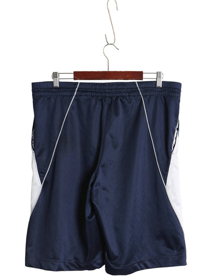 00s ナイキ バスケットボール ショーツ メンズ S / オールド トラック バスパン ショートパンツ スウッシュ バスケ ポケット付き ツートン