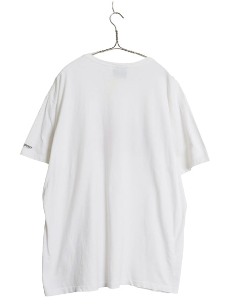 90s ポロスポーツ ラルフローレン プリント 半袖 Tシャツ メンズ XL / オールド グラフィック 星条旗 シングルステッチ 大きいサイズ 白