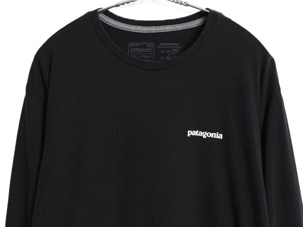 パタゴニア 両面 プリント 長袖Tシャツ メンズ XL / 20年製 アウトドア ロンT ロングスリーブ バックプリント 大きいサイズ カットソー 黒
