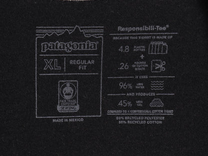 パタゴニア 両面 プリント 長袖Tシャツ メンズ XL / 20年製 アウトドア ロンT ロングスリーブ バックプリント 大きいサイズ カットソー 黒