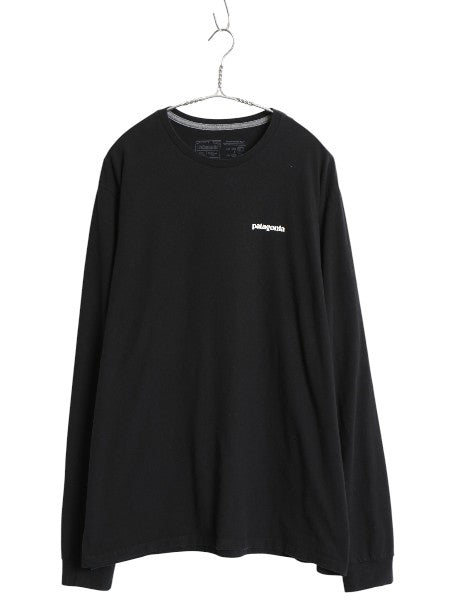 パタゴニア 両面 プリント 長袖Tシャツ メンズ XL / 20年製 アウトドア ロンT ロングスリーブ バックプリント 大きいサイズ カットソー 黒