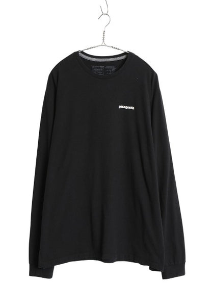 パタゴニア 両面 プリント 長袖Tシャツ メンズ XL / 20年製 アウトドア ロンT ロングスリーブ バックプリント 大きいサイズ カットソー 黒