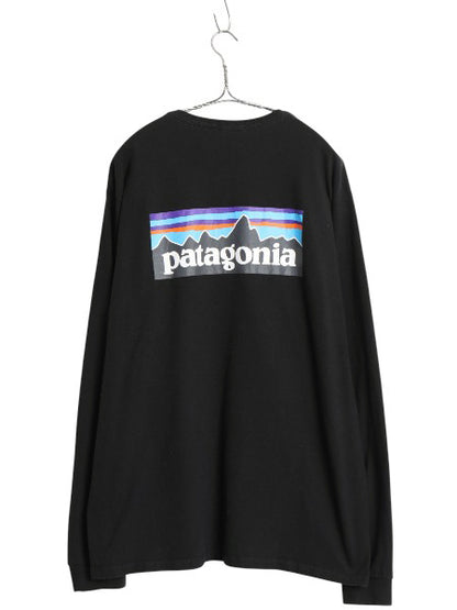 パタゴニア 両面 プリント 長袖Tシャツ メンズ XL / 20年製 アウトドア ロンT ロングスリーブ バックプリント 大きいサイズ カットソー 黒