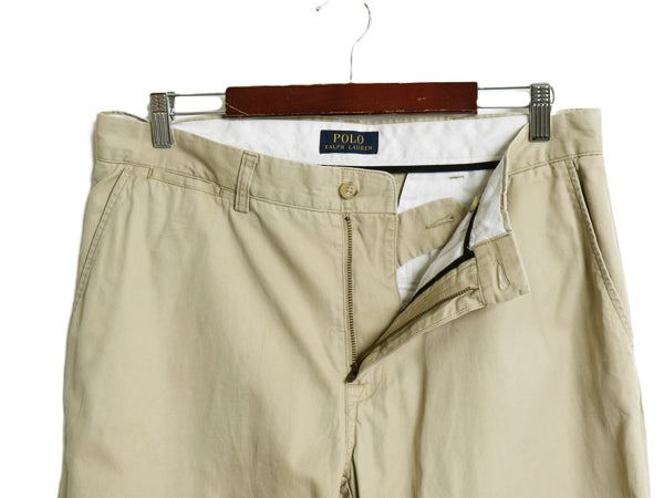 ポロ ラルフローレン コットン チノ パンツ メンズ 34 30 スラックス ノータック ストレート チノパン アーミー タイプ ボトムス 5ポケット