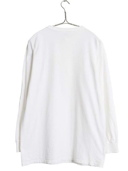 80s USA製 チャンピオン ヘンリーネック 長袖 Tシャツ メンズ L / ヴィンテージ ロンT ロングスリーブ スクリプト ワンポイント カットソー