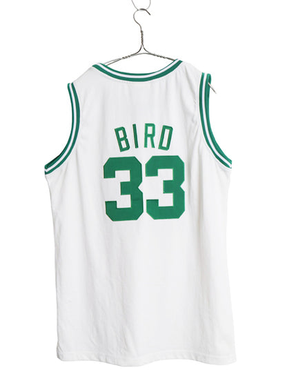 セルティックス ジャージ タンクトップ メンズ L NBA オフィシャル ラリー バード ユニフォーム バスケ ゲームシャツ 重ね着 復刻 ツートン