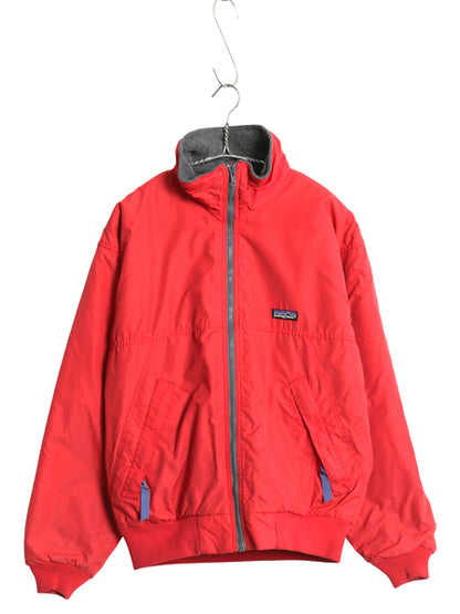 80s USA製 パタゴニア シェルド シンチラ ジャケット メンズ XS レディース S 程 ヴィンテージ 89年製 ナイロン 裏 フリース ブルゾン 廃盤
