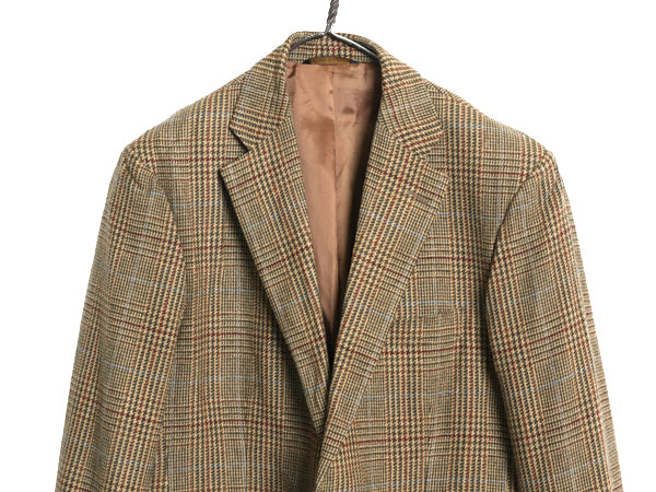 デッドストック イタリア製 ブルックスブラザーズ テーラード ジャケット メンズ M 新品 ウール カシミヤ ブレザー チェック マルチカラー