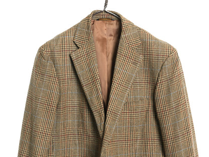デッドストック イタリア製 ブルックスブラザーズ テーラード ジャケット メンズ M 新品 ウール カシミヤ ブレザー チェック マルチカラー
