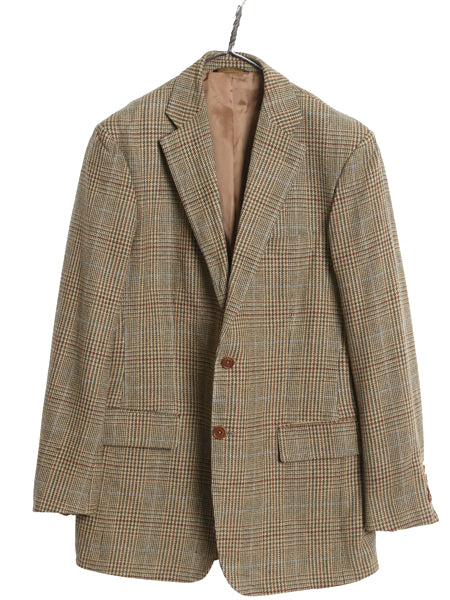 デッドストック イタリア製 ブルックスブラザーズ テーラード ジャケット メンズ M 新品 ウール カシミヤ ブレザー チェック マルチカラー