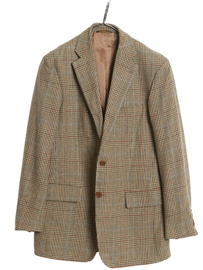 デッドストック イタリア製 ブルックスブラザーズ テーラード ジャケット メンズ M 新品 ウール カシミヤ ブレザー チェック マルチカラー