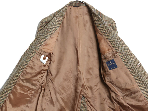 デッドストック イタリア製 ブルックスブラザーズ テーラード ジャケット メンズ M 新品 ウール カシミヤ ブレザー チェック マルチカラー