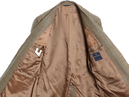 デッドストック イタリア製 ブルックスブラザーズ テーラード ジャケット メンズ M 新品 ウール カシミヤ ブレザー チェック マルチカラー