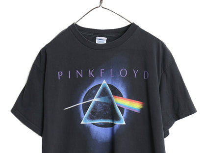 00s ピンクフロイド グラフィック プリント Tシャツ メンズ L / オールド バンド ロック アート イラスト ヘビーウェイト 半袖Tシャツ 黒