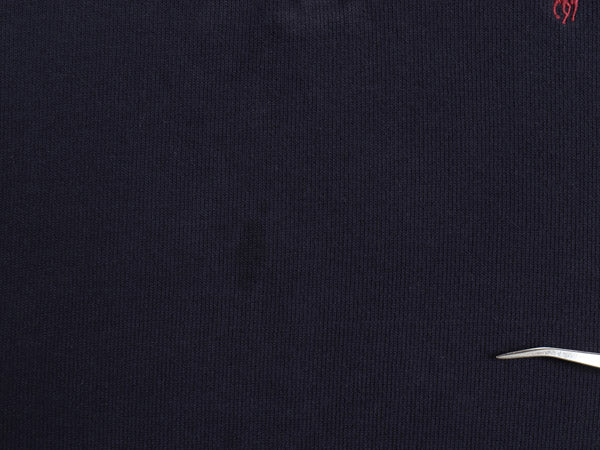 ポロ ラルフローレン ハーフジップ スウェット メンズ M プルオーバー コットン ニット ストレッチ ワンポイント ポニー刺繍 ハイネック 紺