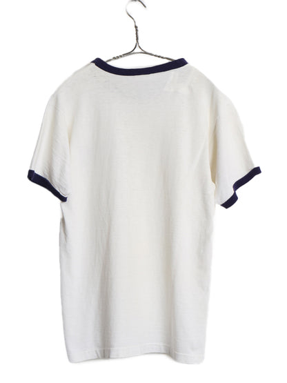 60s USA製 ★ チャンピオン USAFA  染込み プリント リンガー Tシャツ メンズ M / ヴィンテージ プロダクツタグ ミリタリー 軍物 AIR FORCE
