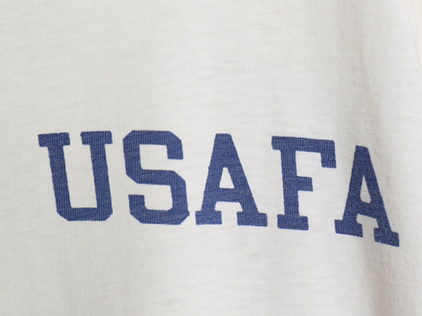 60s USA製 ★ チャンピオン USAFA  染込み プリント リンガー Tシャツ メンズ M / ヴィンテージ プロダクツタグ ミリタリー 軍物 AIR FORCE