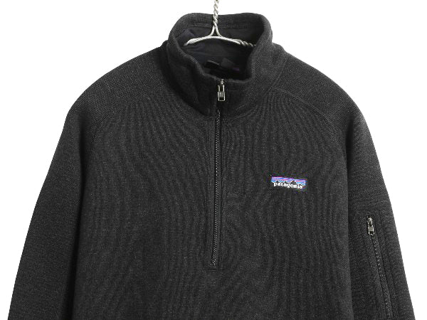 パタゴニア ベターセーター ハーフジップ レディース L 18年製 アウトドア 裏起毛 セーター フリース プルオーバー ジャケット ブルゾン 黒