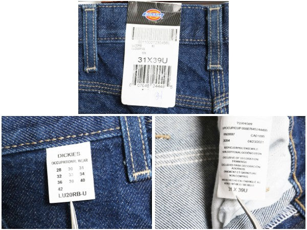 デッドストック US企画 ディッキーズ デニム ペインター パンツ 実寸 32 34 / 未使用 ワーク ストレート ジーパン ジーンズ ボトムス 濃紺