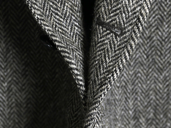 80s USA製 J PRESS ハリスツイード テーラード ジャケット メンズ XL 程/ ヴィンテージ ウール ツイード ブレザー ヘリンボーン ストライプ