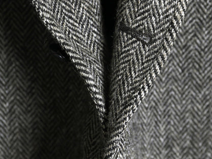 80s USA製 J PRESS ハリスツイード テーラード ジャケット メンズ XL 程/ ヴィンテージ ウール ツイード ブレザー ヘリンボーン ストライプ