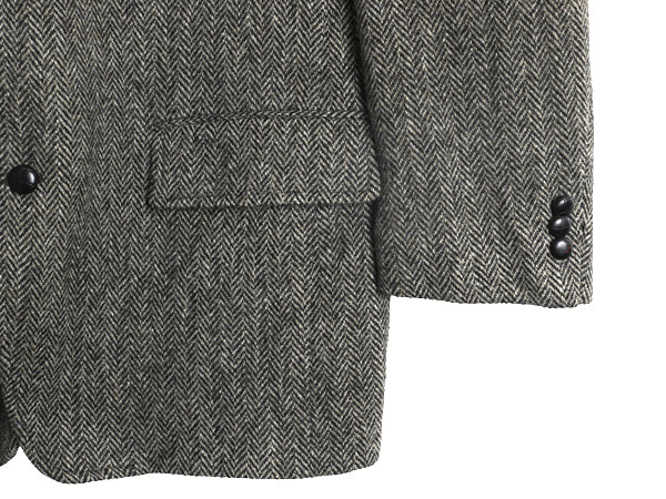 80s USA製 J PRESS ハリスツイード テーラード ジャケット メンズ XL 程/ ヴィンテージ ウール ツイード ブレザー ヘリンボーン ストライプ