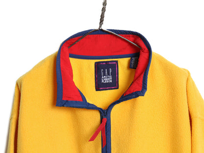 90s オールド ギャップ ハーフジップ フリース ジャケット メンズ XL アウトドア プルオーバー ハイネック ツートン 大きいサイズ ゆったり