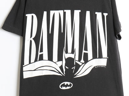 90s バットマン イラスト プリント 半袖 Tシャツ メンズ M 程/ オールド アメコミ 映画 オフィシャル キャラクター グラフィック ブラック