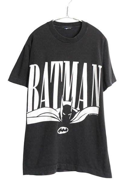 90s バットマン イラスト プリント 半袖 Tシャツ メンズ M 程/ オールド アメコミ 映画 オフィシャル キャラクター グラフィック ブラック