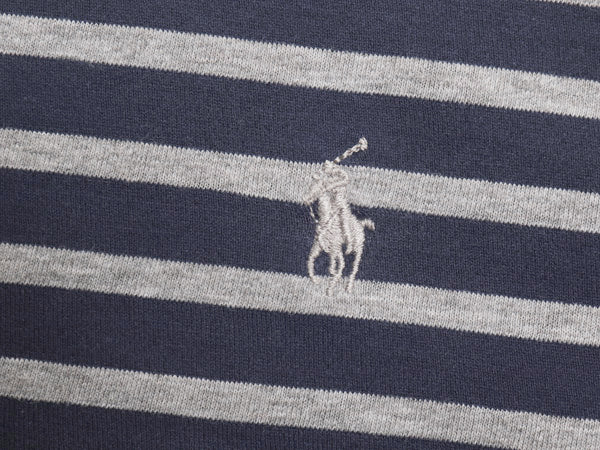 90s ポロゴルフ ラルフローレン ボーダー 半袖 ポロシャツ メンズ M / オールド ポロ コットン ストレッチ スムース 半袖シャツ カットソー