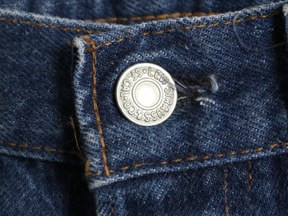 80s USA製 ★ リーバイス 501 デニム パンツ 31 33 古着 81年製 ヴィンテージ 内股シングル 黒カン ジーパン ボタンフライ ストレート 濃紺