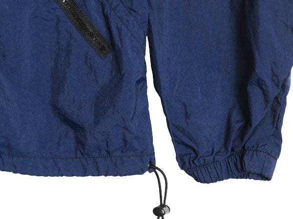 90s ナイキ フルジップ ナイロン トラック ジャケット メンズ M / オールド スウッシュ ウインドブレーカー ブルゾン ハイネック ネイビー