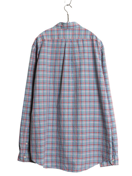 ラルフローレン チェック 長袖 ボタンダウン シャツ メンズ XL ポロ 長袖シャツ コットン ワイシャツ ゆったり 大きいサイズ マルチカラー