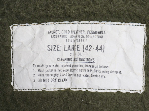 70s 80s 民間 モデル USN ネイビー A-2 デッキ ジャケット LARGE 古着 ヴィンテージ ミリタリー 裏ボア ライナー付き ブルゾン オリーブ OD