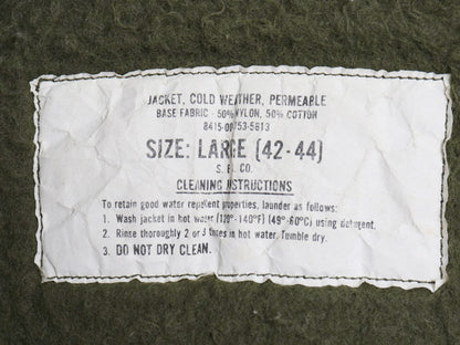 70s 80s 民間 モデル USN ネイビー A-2 デッキ ジャケット LARGE 古着 ヴィンテージ ミリタリー 裏ボア ライナー付き ブルゾン オリーブ OD