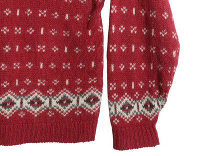 80s USA製 エルエルビーン ノルディック ニット カーディガン レディース XL ヴィンテージ ウール セーター バーズアイ 総柄 大きいサイズ