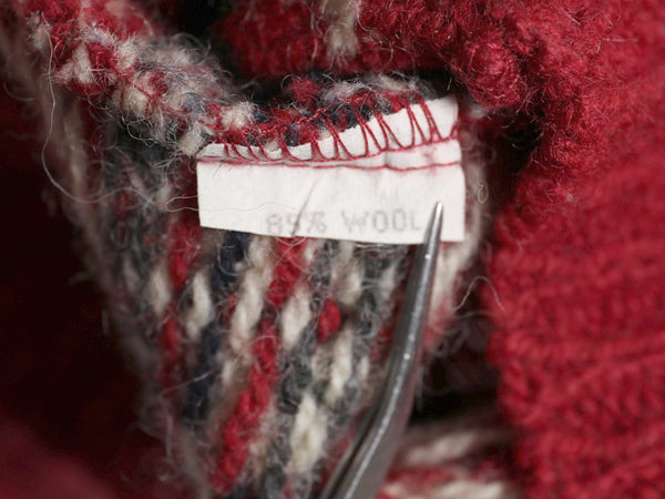 80s USA製 エルエルビーン ノルディック ニット カーディガン レディース XL ヴィンテージ ウール セーター バーズアイ 総柄 大きいサイズ