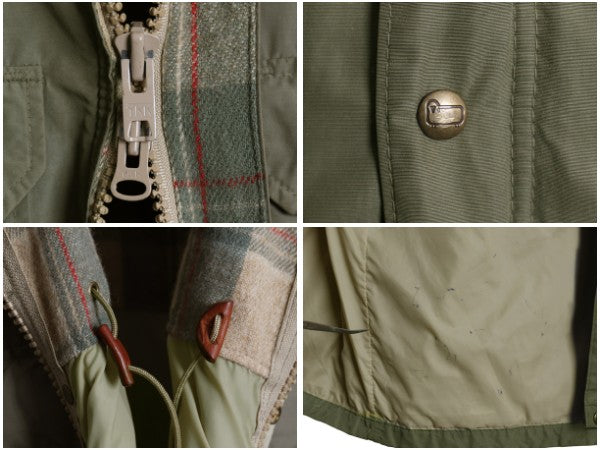 70s USA製 ウールリッチ マウンテンパーカー ジャケット メンズ M / ヴィンテージ 旧タグ アウトドア ウール チェック ライナー付き マンパ