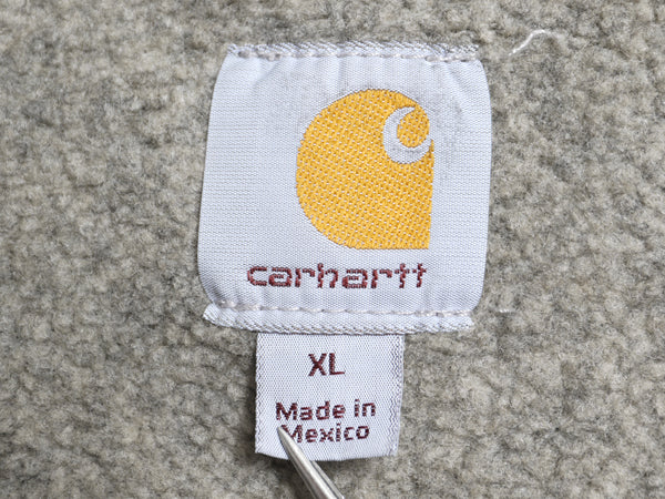 US企画 カーハート モックネック ダック ベスト メンズ XL / 裏 ボア パイル フリース フルジップ ワーク 重ね着 前開き 大きいサイズ 濃茶