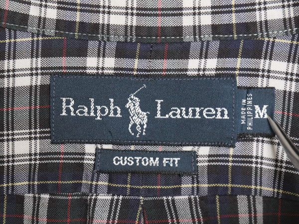 00s ラルフローレン チェック 長袖 ボタンダウン シャツ メンズ M / オールド ポロ CUSTOM FIT コットン ワンポイント ポニー マルチカラー